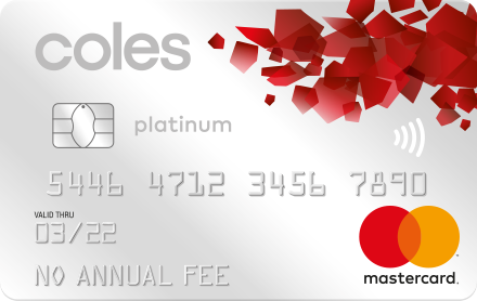 The Coles, Coles No Annual Fee Platinum Mastercard card